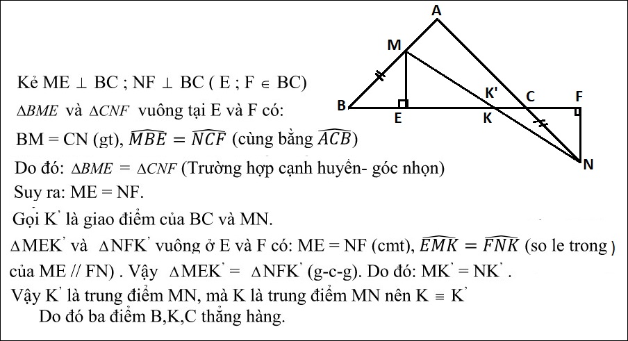 Bài  giải bài tập 5 chứng minh 3 điểm thẳng hàng có lời giải